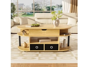 Table basse capsule coloris bicolore FLORAGRACE - 50 cmx105 cm