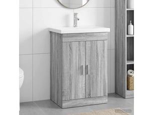 Ensemble de mobilier de salle de bain sonoma gris shl2