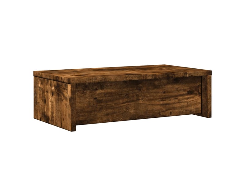  Support de moniteur table meuble bureau avec tiroirs bois d'ingénierie marron 02_0044936  - Conforama E
