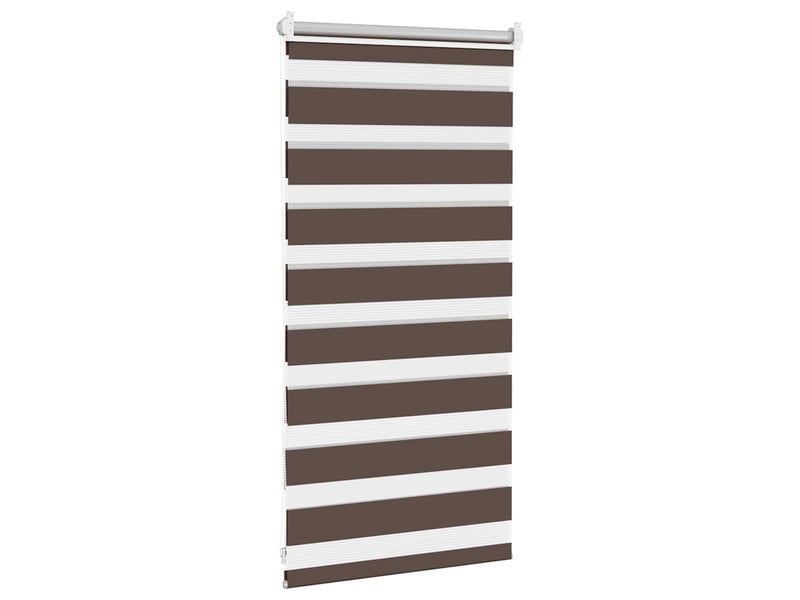  Store vénitien zebra, store de fenêtre 40,9 x 100 cm, largeur du tissu 36,7 cm, couleur café cf48204  - Conforama D