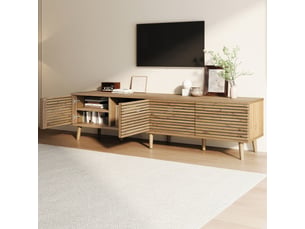 Meuble tv coloris naturel 180 cm <strong>VVBV</strong> <strong></strong>