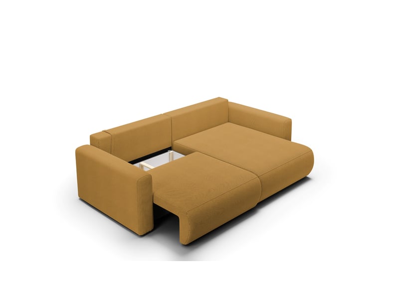  Canapé d'angle convertible 5 places welly jaune  - Conforama B