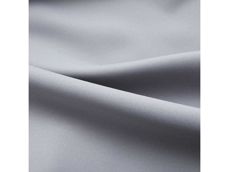  Lot de 2 rideaux occultants, rideaux black-out avec crochets gris 140x245 cm cf44880  - Conforama C