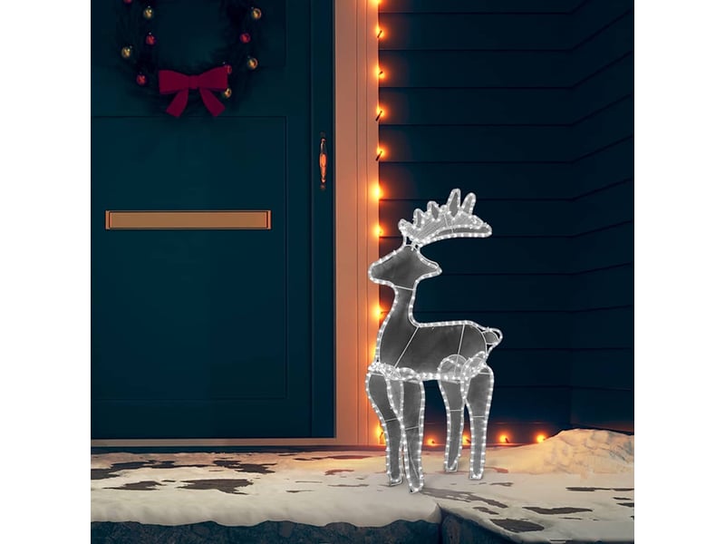  Décoration de noël de renne avec maille 306 led 60x24x89 cm  - Conforama C