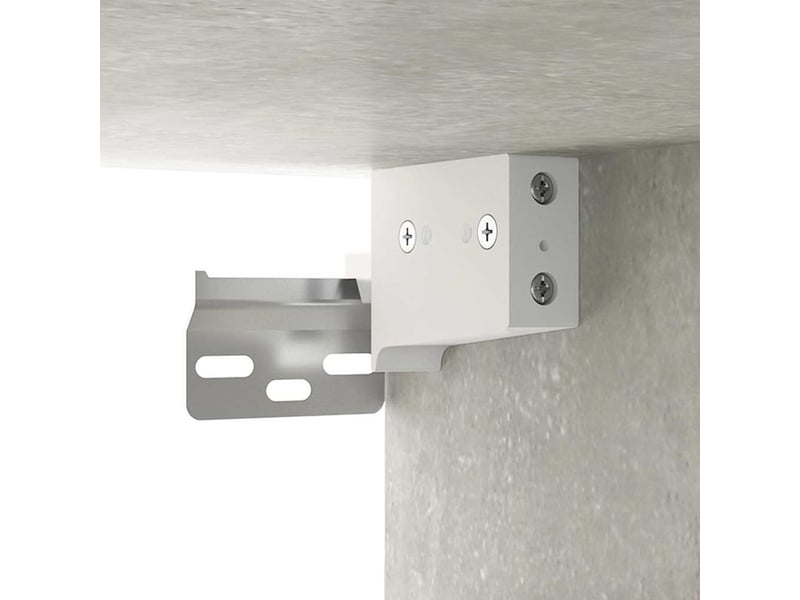  Armoire murale, meuble de rangement gris béton 80x33x80 cm bois d'ingénierie shl85671  - Conforama E