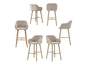tabouret de bar  MEUBLES COSY  - beige hauteur d'assise 75 cm vendu Par 6