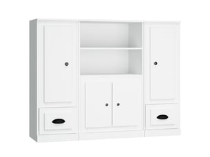 Buffets 3 pcs - bahut - meuble de rangement blanc bois d'ingénierie