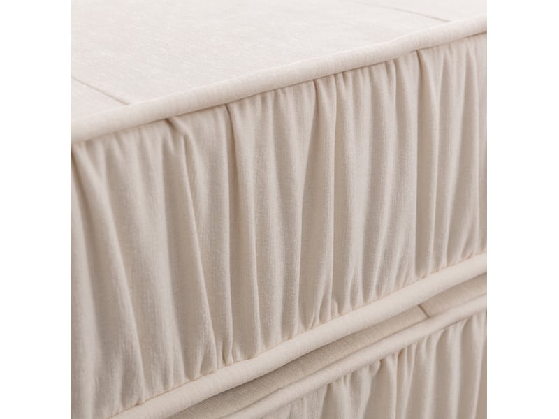  Canapé convertible modulable avec fonction couchage et dossiers amovibles, pour petit espace, en chenille blanc  - Conforama E