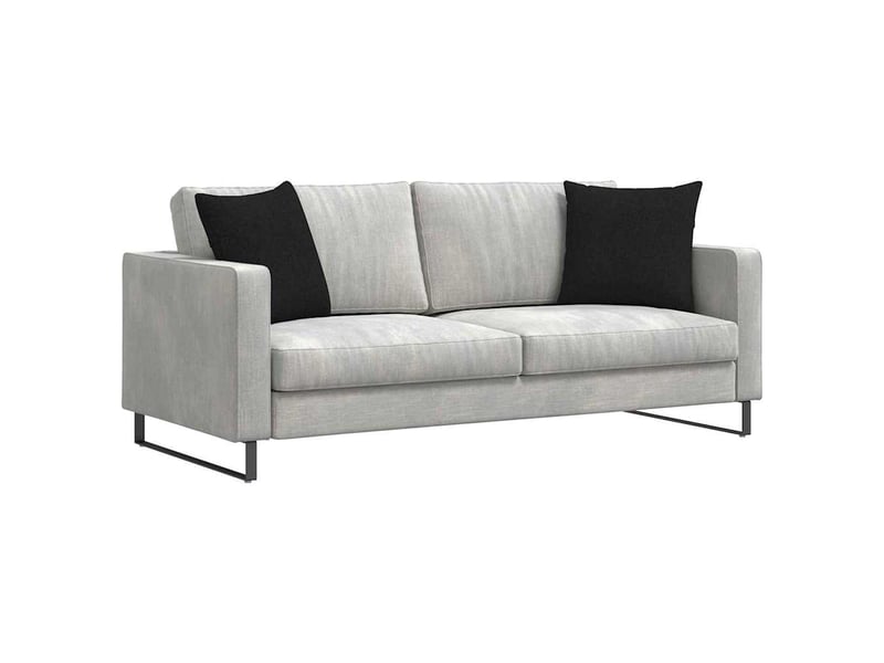  Lot de 2 coussins de canapé, coussins décoratifs tissu noir 45 x 45 cm cf58912  - Conforama C