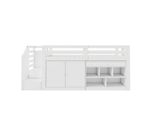Lit simple 90x200 cm OKWISH coloris blanc