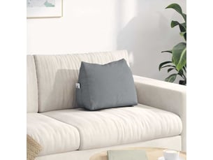 Coussin de dos, coussin de dossier gris clair 45 x 20 x 35 cm tissu cf54669