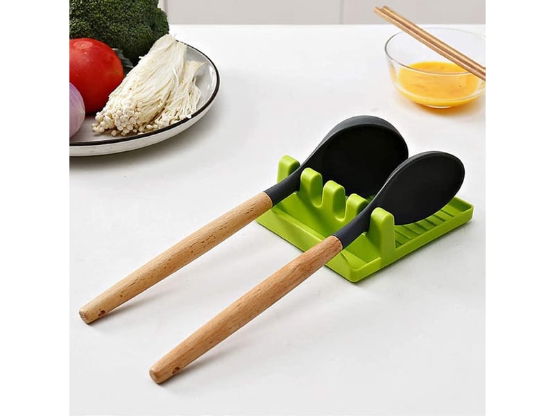  2 pièces porte-ustensiles - porte-cuillère - avec égouttoir - repose-cuillère pour comptoir - repose-cuillère - porte-couvercle de casserole - multicolour  - Conforama C