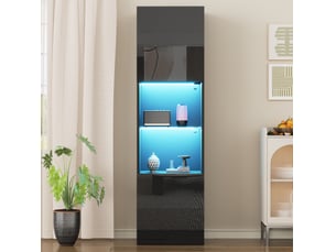 Vitrine coloris noir 1 étagère(s) <strong>EVRYAE </strong> <strong></strong> - 45 cmx160 cm