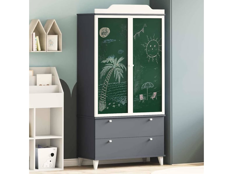  Armoire de rangement créatif pour enfants roros gris et blanc shl33385  - Conforama B