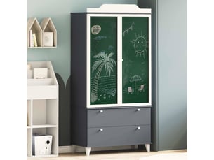 Armoire de rangement créatif pour enfants roros gris et blanc shl33385