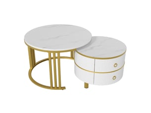 Table basse  coloris blanc WISHDOR 