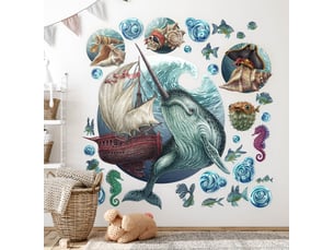 Sticker mural - animaux marins80x87 cm