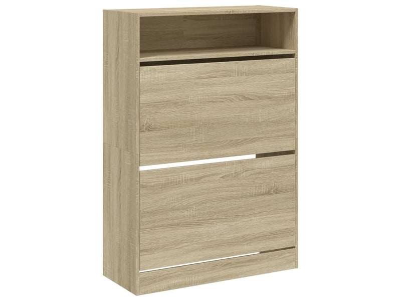  Meuble à chaussure | armoire à chaussures 2 tiroirs rabattables chêne sonoma shl5869  - Conforama A