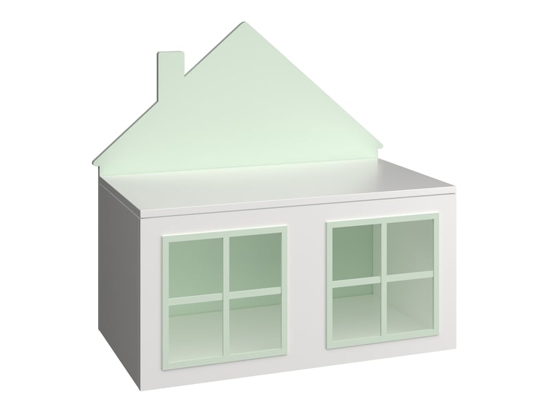  Coffre à jouets 56 x 60 x 32,5 cm vert 03_0009287  - Conforama A