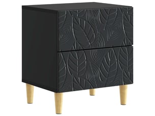 Table de chevet - cabinet de chevet - table de nuit noir 43 x 34,5 x 48 cm bois d'ingénierie