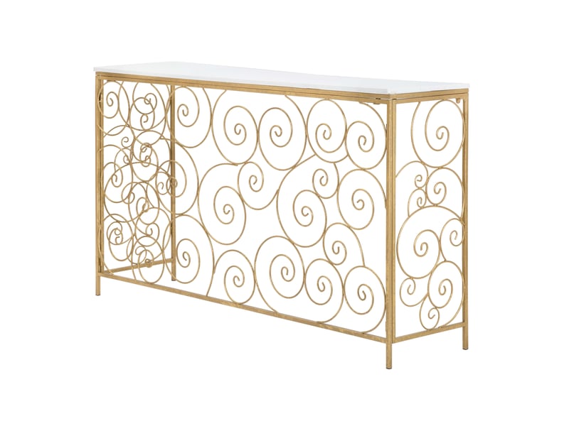  Console goris, un étagère, 140x36x82h cm blanc Goris - Conforama A
