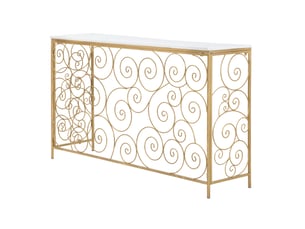 Console 0 tiroir(s) coloris blanc DMORA Goris - longueur 140 cm - 36 cm