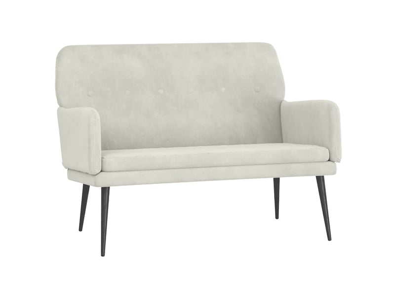  Banc chambre, banc de lit crème 108x79x79 cm velours shl46325  - Conforama A