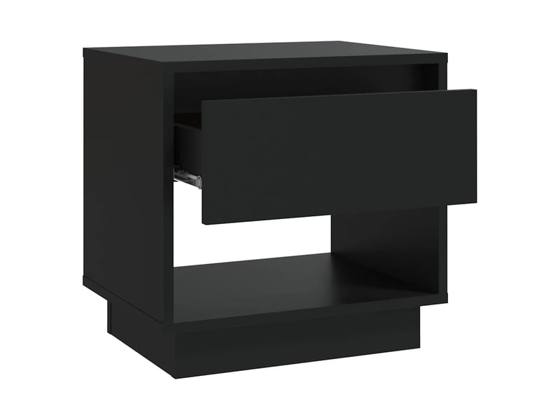  Table de chevet - cabinet de chevet - table de nuit noir 45x34x44 cm bois d'ingénierie  - Conforama D