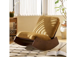 Fauteuil fixe  <strong></strong> Tissu jaune