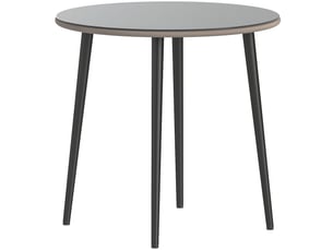 Table de jardin avec plateau en verre trempé et bordure en rotin, structure en acier, 80 x 80 x 74 cm, grise