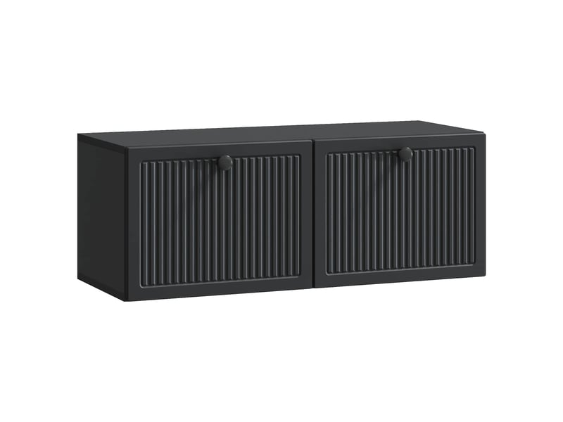  Meuble tv - banc tv - meuble de rangement mural noir 78,5 x 31 x 30 cm bois d'ingénierie  - Conforama A