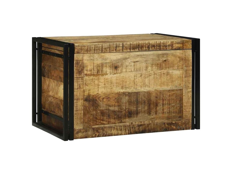 Boîte de rangement, coffre de rangement marron et noir 80x50x50 cm - Conforama D