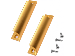 2 pièces (or) poignée en alliage d'aluminium | poignée de porte coulissante | poignée de porte de balcon | poignée de tiroir d'armoire | pour fenêtre