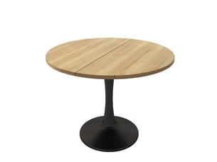 Table à manger 75 cm table de salle à manger extensible forme ovale couleur chêne style moderne design épuré