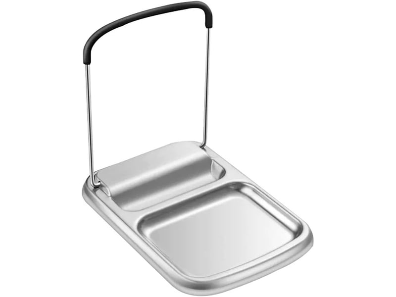 Support de couvercle de casserole en acier inoxydable avec plateau pour louches - Conforama A