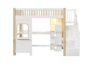 Lit mezzanine 90x200 cm <strong></strong> <strong></strong> coloris bicolore