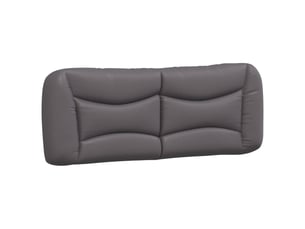 Coussin de tête de lit, coussin décoratif hvar gris 120 cm similicuir