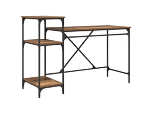 Bureau 135 cm coloris bois foncé