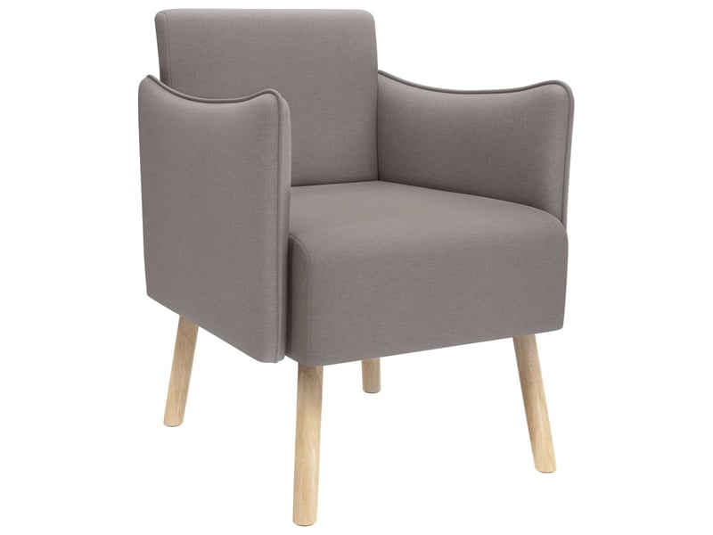  Vidaxl chaise d'appoint taupe tissu  - Conforama A
