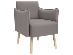 Fauteuil fixe VIDAXL Tissu marron