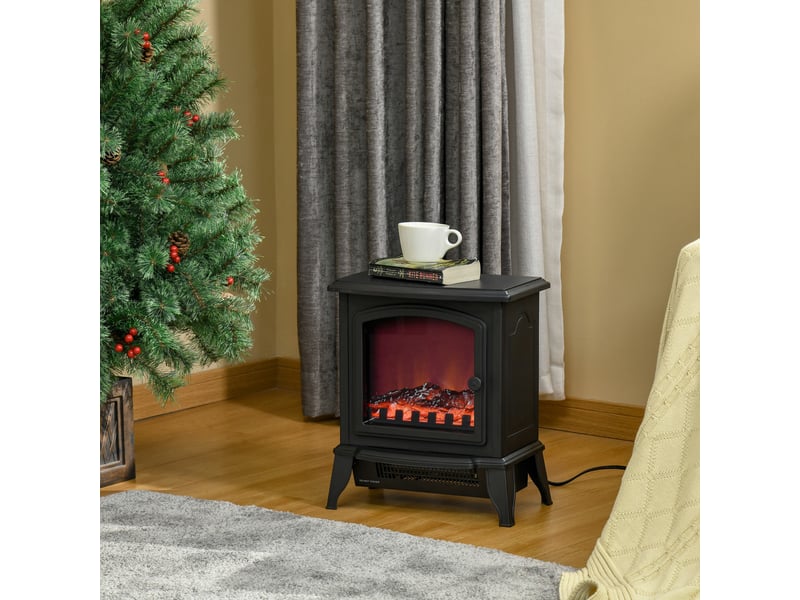  Cheminée électrique décorative noire, chauffage pour pièces de 20 à 25 m²  - Conforama D