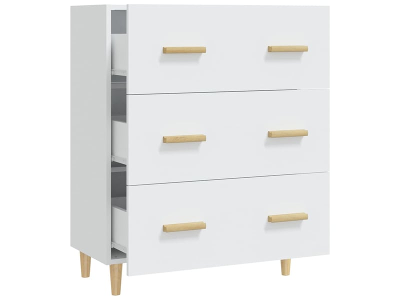  Buffet - bahut - meuble de rangement blanc 70x34x90 cm bois d'ingénierie  - Conforama E