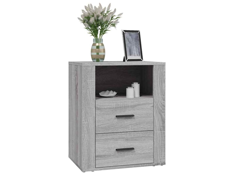  Table de chevet - cabinet de chevet - table de nuit sonoma gris 50x36x60 cm bois d'ingénierie  - Conforama C