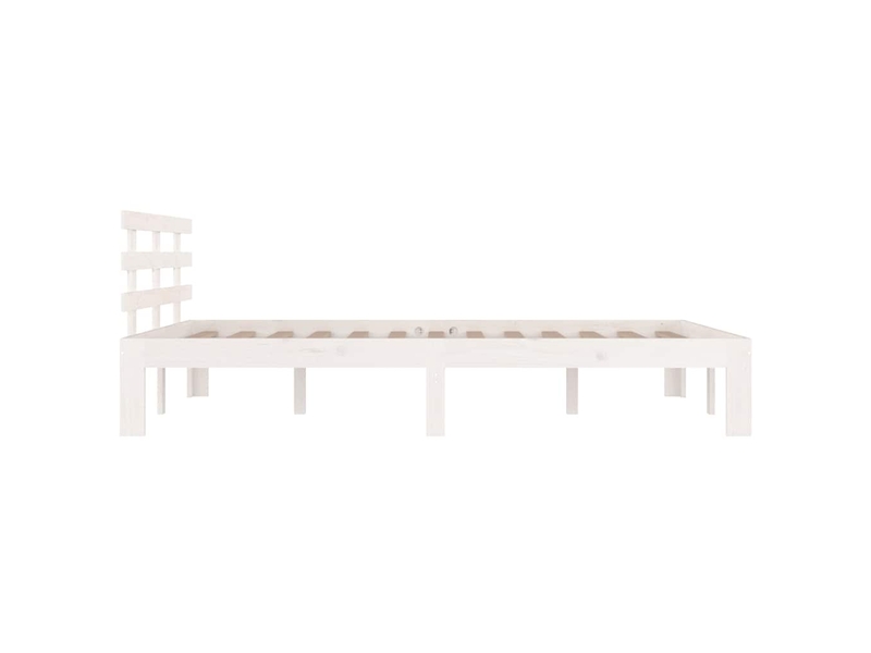  Lit double- lit adulte -  cadre de lit sans matelas blanc 135x190 cm  - Conforama D