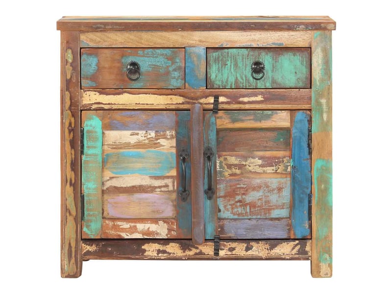  Buffet - bahut - meuble de rangement 70x35x65 cm bois de récupération massif  - Conforama C