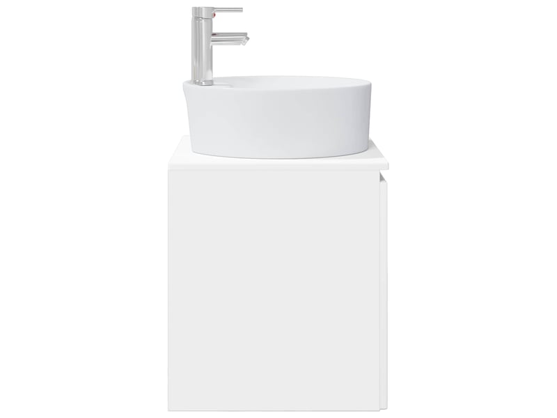 Vanité de lavabo mural, meuble de rangement blanc 49.5x44.5x65 cm shl7632 - Conforama D