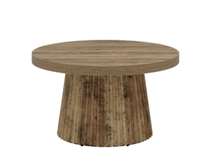 Table basse rond(e) coloris marron BEAUNIV  - 80 cmx80 cm