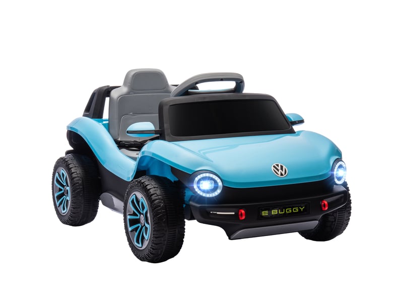  Voiture électrique pour enfants de 3 ans et plus, volkswagen e-buggy 12v avec télécommande 2,4 ghz, roues avec suspension, bleue  - Conforama A