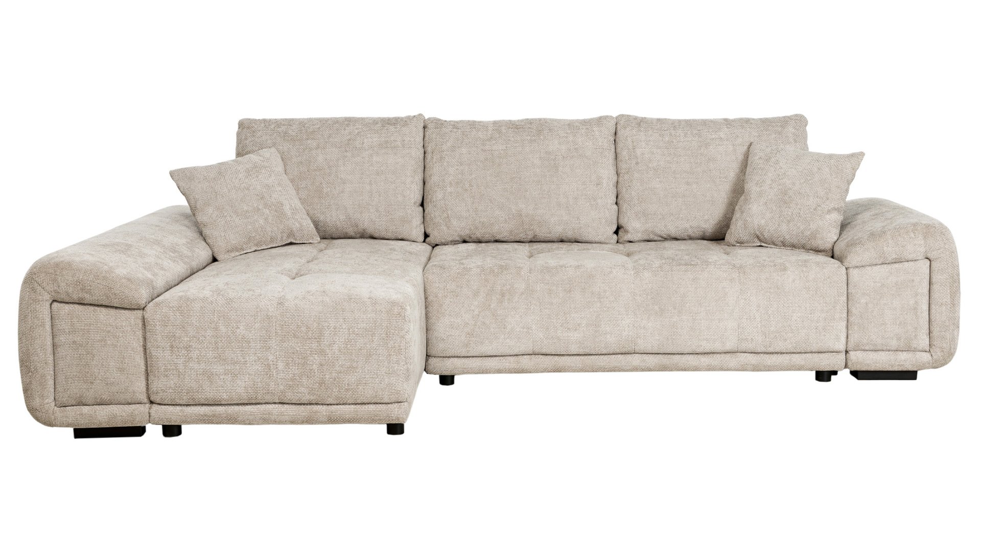 Canapé d'angle beige convertible 4 place REYNA EW beige 80 Conforama