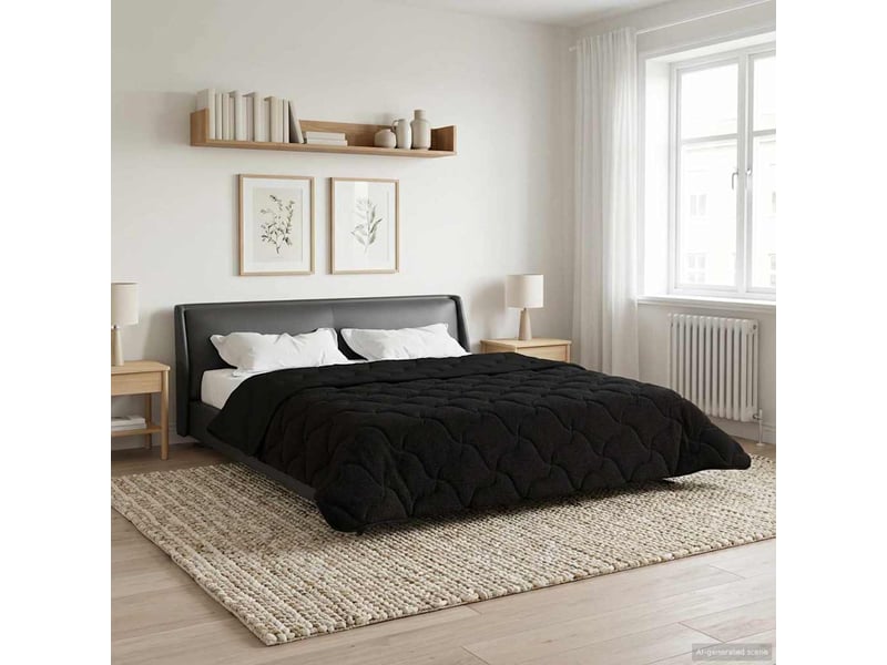  Couette - duvet d'été 220 x 240 cm été noir respirant  - Conforama D